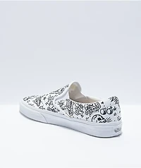 Vans Slip-On U Color Tattoo White Skate Shoes