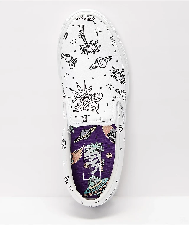 Vans Slip-On Unidentified U-Paint White Skate Shoes Connecticut