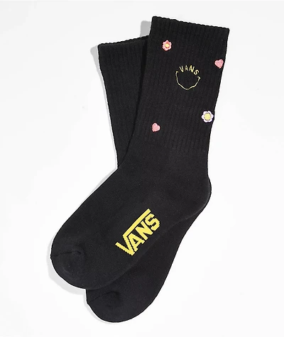 Vans Smile Black Crew Socks