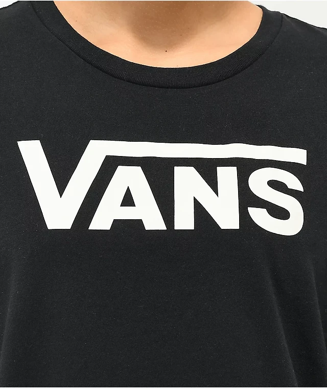 Vans Sole World Stacked Black White Long Sleeve T-Shirt at