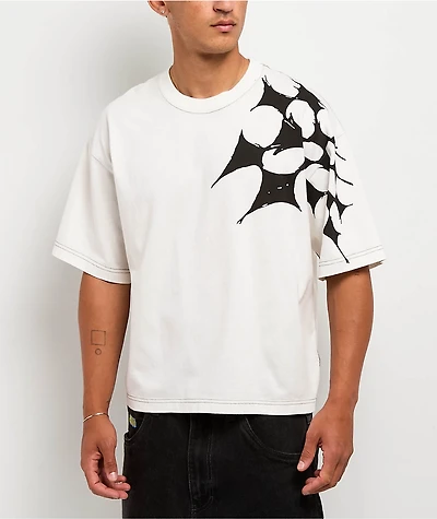 Vans Splatter Web White Boxy Crop T-Shirt