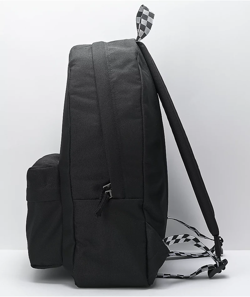 Vans Sporty Realm Black & Floral Checkerboard Backpack