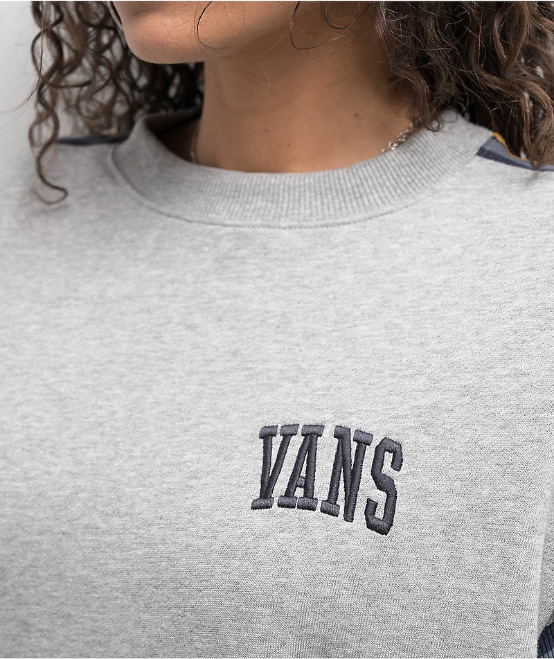 Vans Stadium Grey Oversized Crewneck Sweatshirt