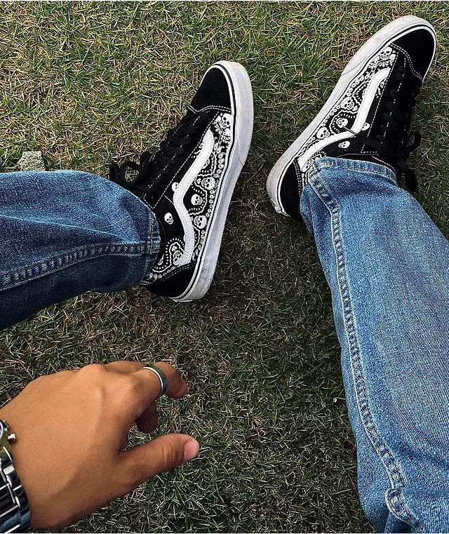 Vans Style 36 Bandana Black White Skate Shoes at Hamilton Place