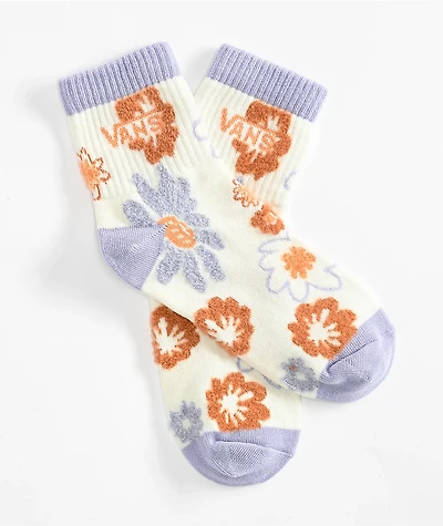Vans Summer Bloom Purple & Beige Ankle Socks