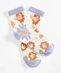 Vans Summer Bloom Purple & Beige Ankle Socks