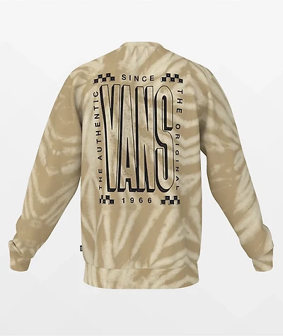 Vans Tall Type Tie Dye Crew Taupe Long Sleeve T-Shirt