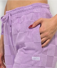 Vans Teri Lavender Checkered Terry Cloth Pants