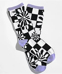 Vans Ticker Divine Energy Black, White & Lavender Crew Socks