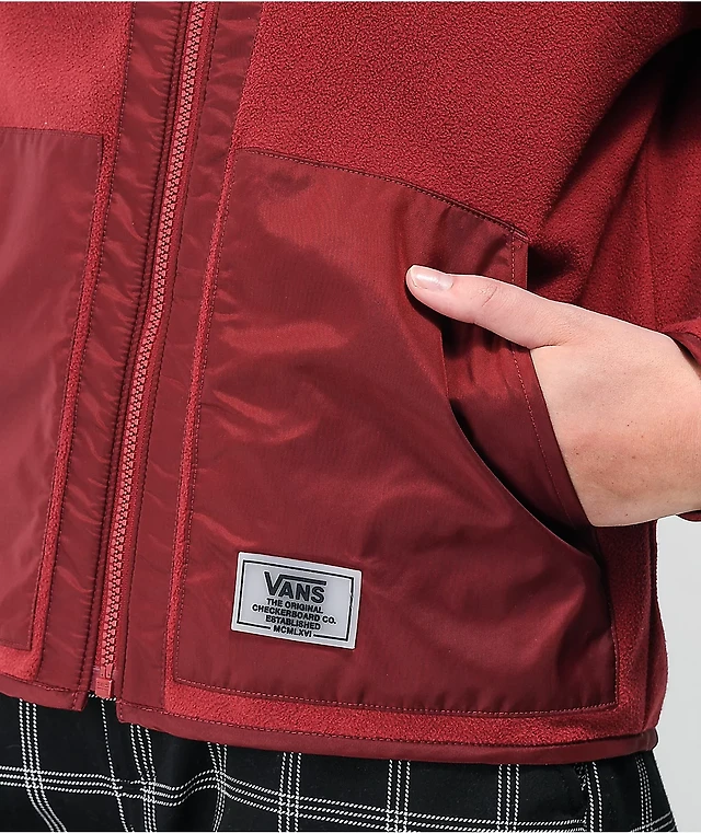 Vans Tommy Burgundy Fleece Zip Jacket MainPlace Mall