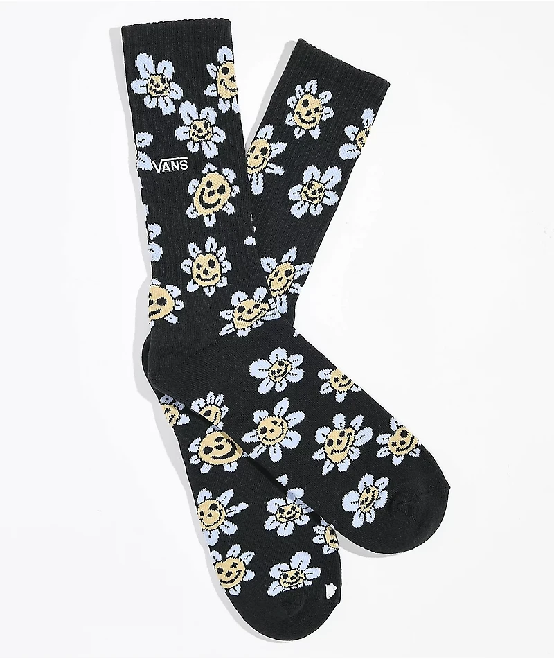 Vans Trippy Grin Black Crew Socks