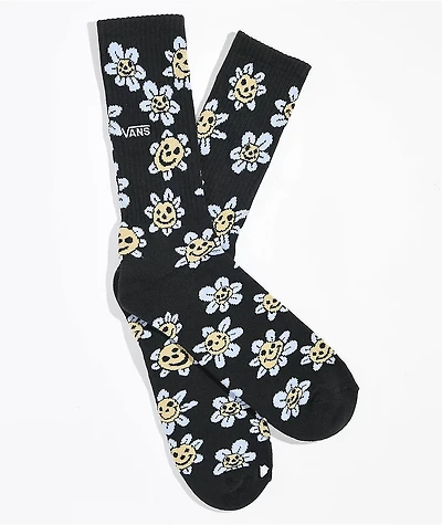 Vans Trippy Grin Black Crew Socks