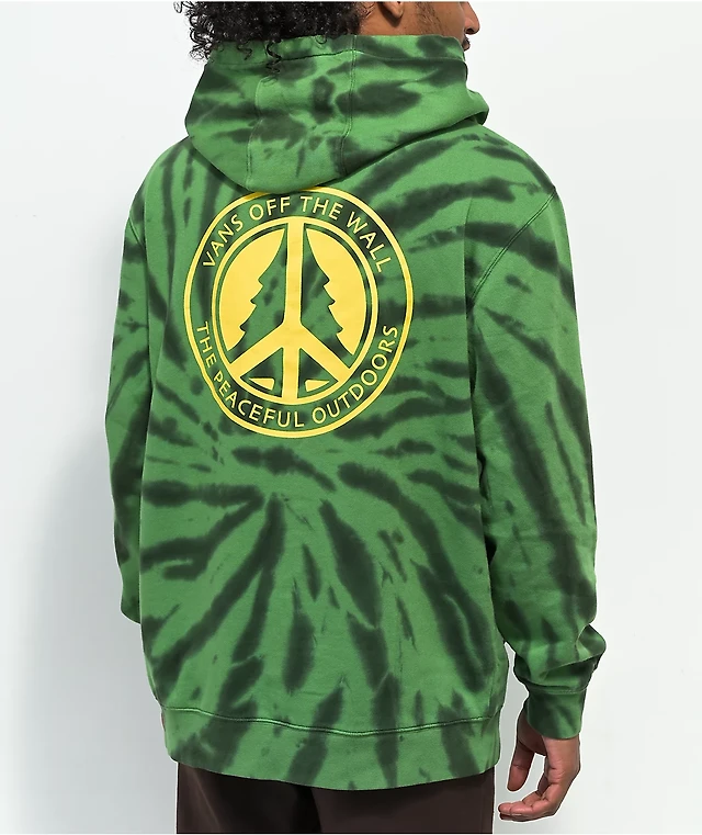 Vans Trippy Outdoors Green Tie Dye Hoodie Arden Fair