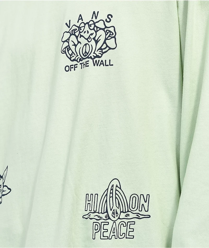 Vans Vintage Peace Of Mind Green Long Sleeve T-Shirt
