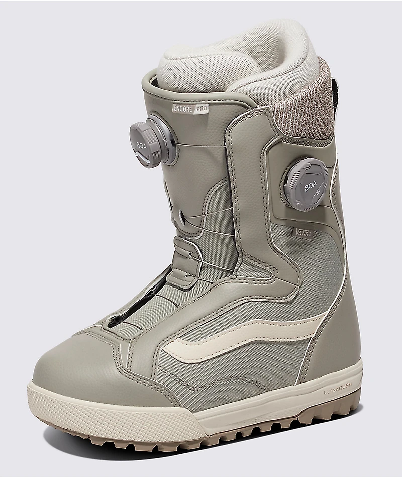 Vans Women's Encore Pro Khaki & White Snowboard Boots