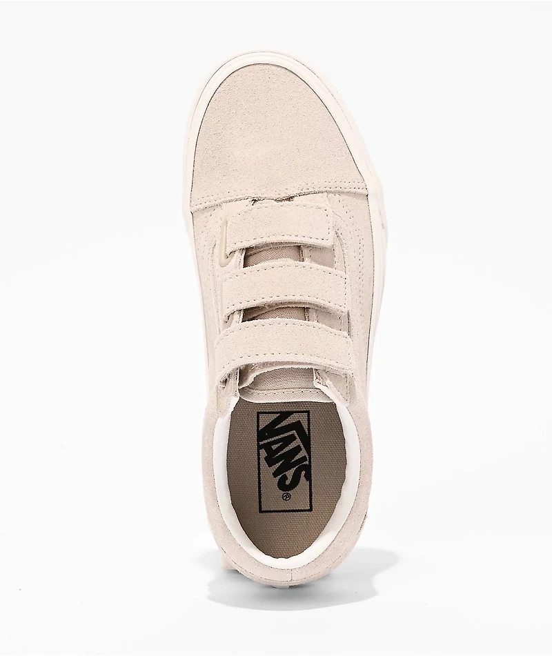 Vans Women's Old Skool V Mushroom & White Skate Shoes