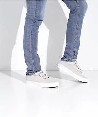Vans Women's Old Skool V Mushroom & White Skate Shoes