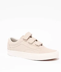 Vans Women's Old Skool V Mushroom & White Skate Shoes
