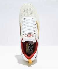 Vans Zahba Vintage Sport White & Gold Skate Shoes