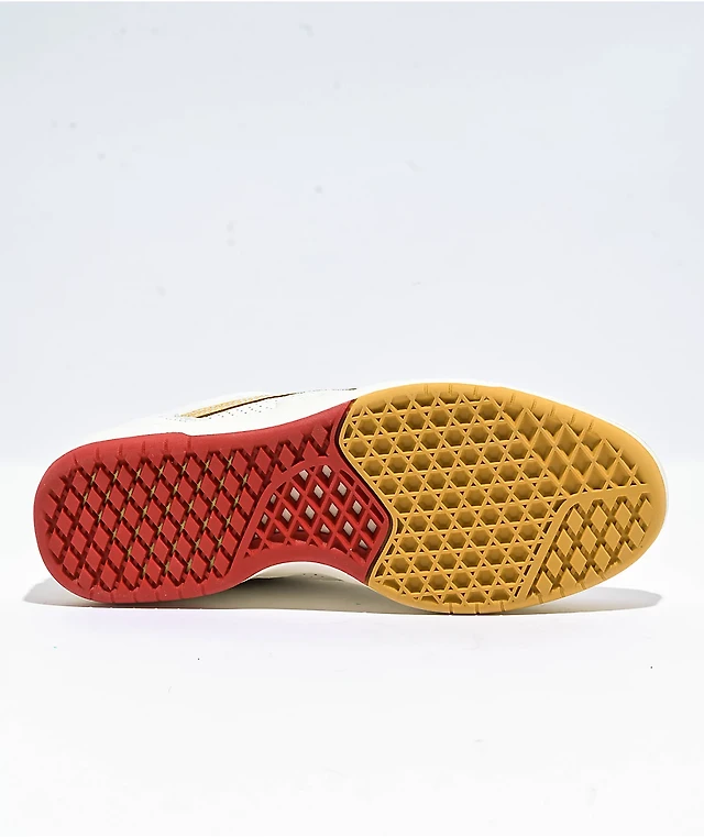 Vans Zahba Vintage Sport White & Gold Skate Shoes  display picture 1