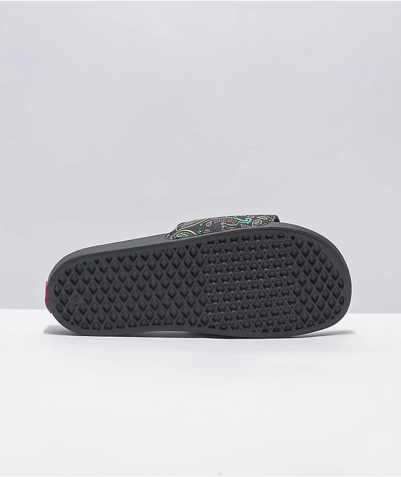 Vans x Baker Bandana Black & Multi Slide Sandals