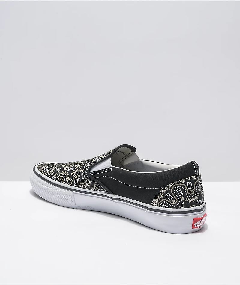 Vans x Baker Skate Slip-On Bandana Black Shoes