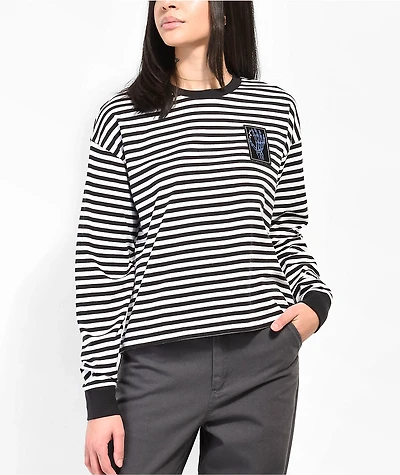 Vans x Breana Geering Skate Black & White Striped Long Sleeve T-Shirt