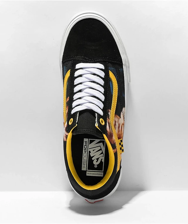 Vans x Bruce Lee Old Skool Black Yellow Skate Shoes at Hamilton