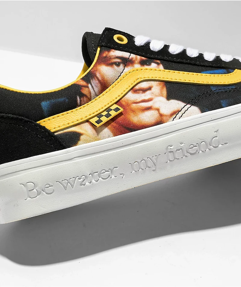 Vans x Bruce Lee Old Skool Black & Yellow Skate Shoes
