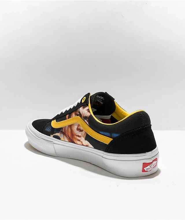 Vans x Bruce Lee Old Skool Black Yellow Skate Shoes at