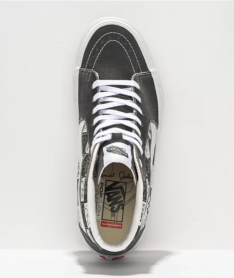Vans x Daniel Johnston Skate Sk8-Hi Grey & White Shoes