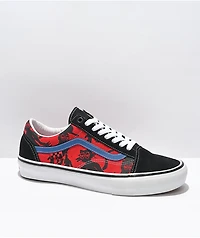 Vans x Krooked Skate Old Skool Black & Red Shoes