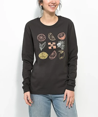 Vans x Lizzie Armanto Fruit Black Long Sleeve Shirt