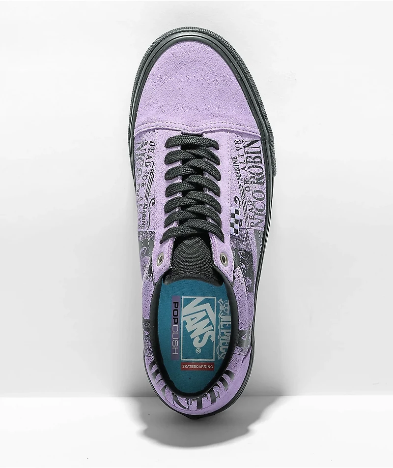 Vans x One Piece Old Skool Purple & Black Skate Shoes