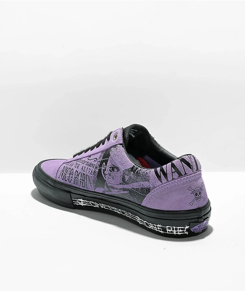 Vans x One Piece Old Skool Purple & Black Skate Shoes