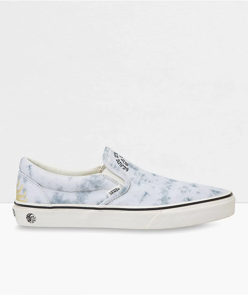 Vans x Park Project Slip-On White & Grey Tie Dye Skate Shoes