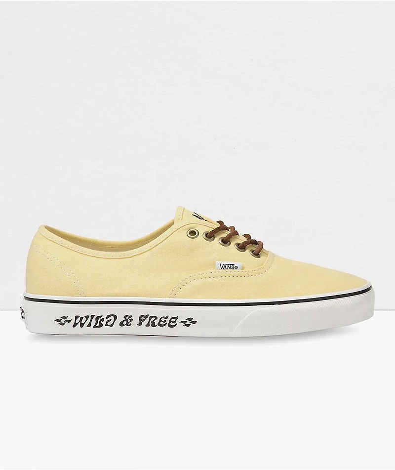 Vans x Parks Project Authentic Pale Yellow & White Skate Shoes