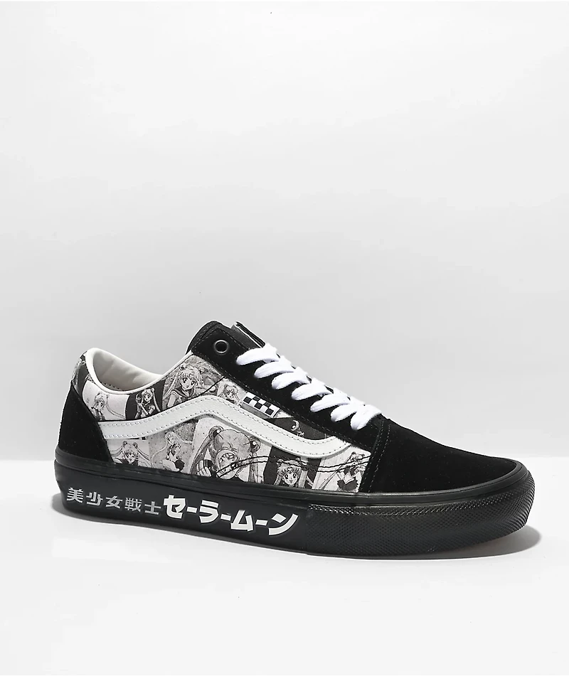 Vans x Sailor Moon Skate Old Skool Black & White Shoes