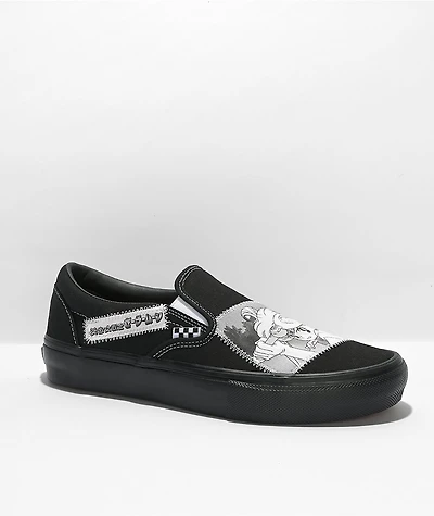 Vans x Sailor Moon Skate Slip-On Black & White Shoes