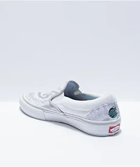 Vans x Santa Cruz Skate Slip-On White Shoes