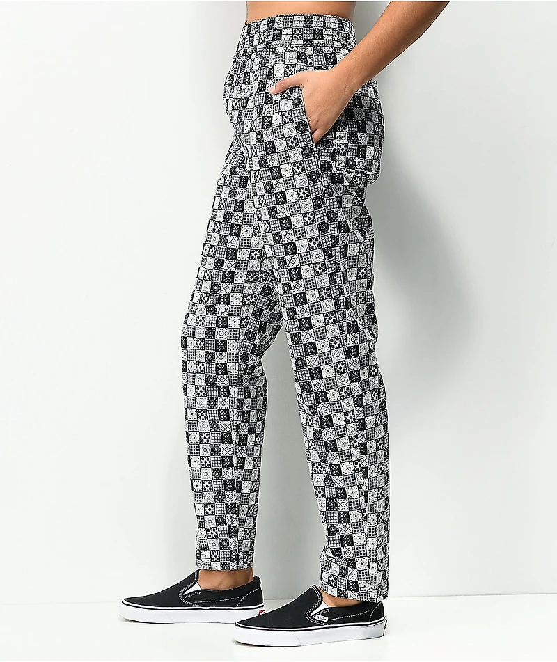 Vans x Skateistan Black & White Print Elastic Waist Pants