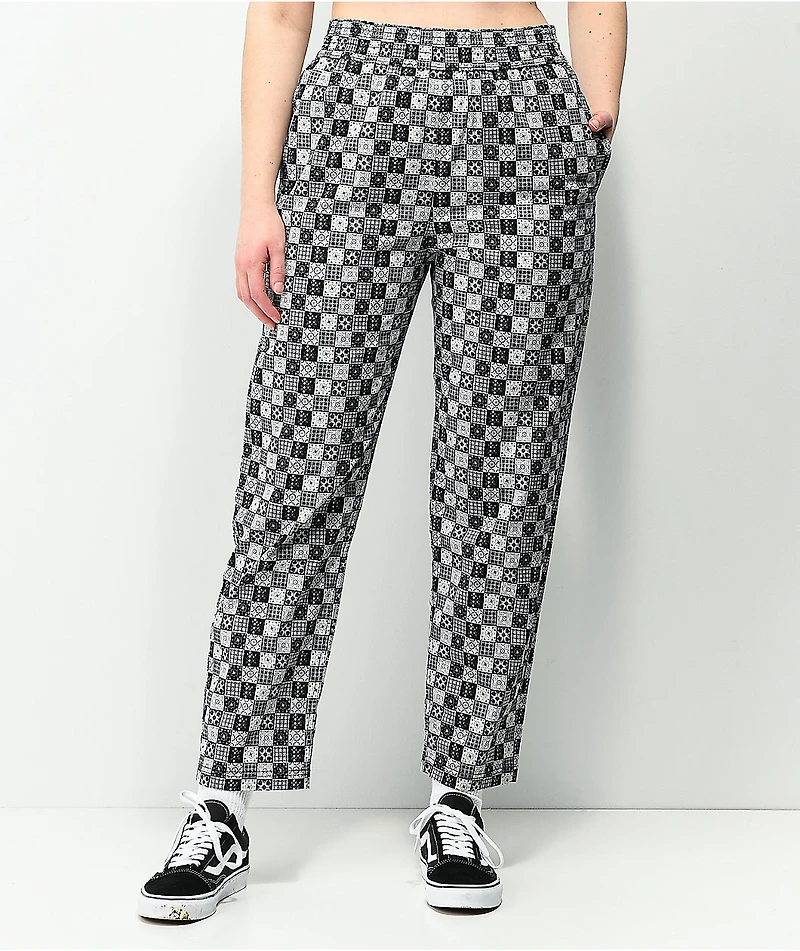 Vans x Skateistan Black & White Print Elastic Waist Pants