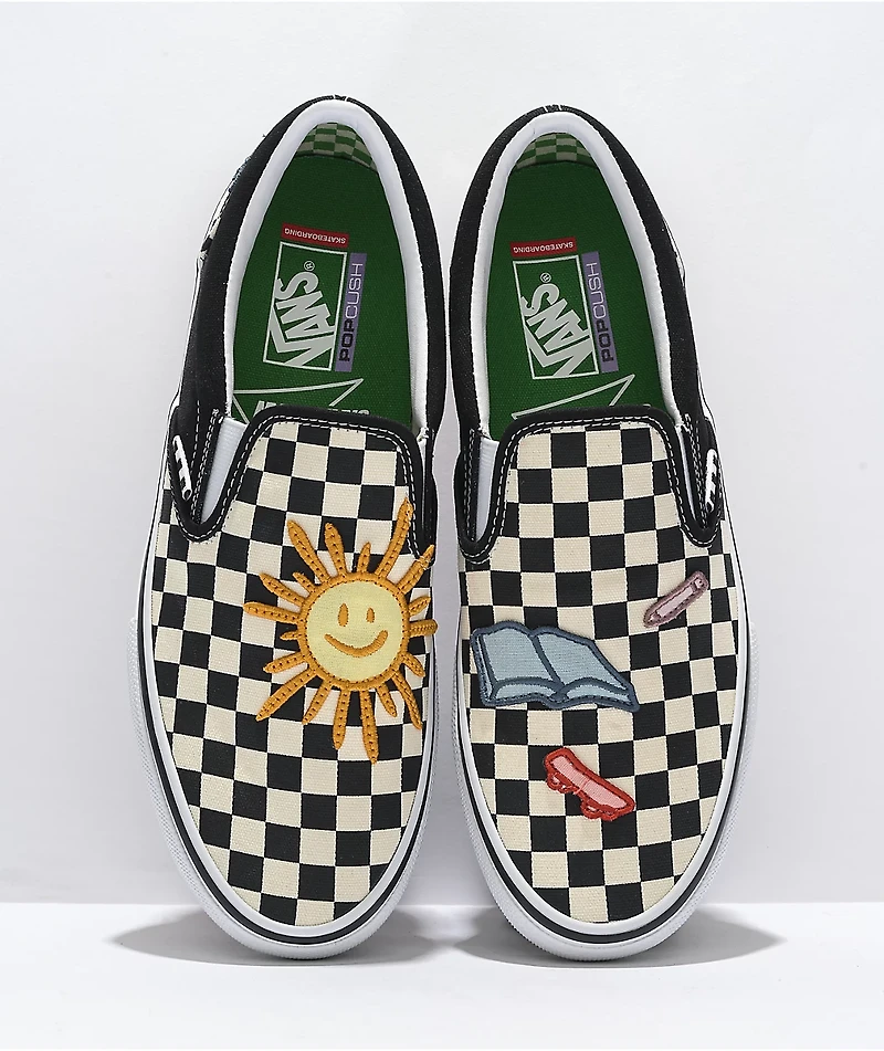 Vans x Skateistan Skate Slip-On Checkerboard Shoes