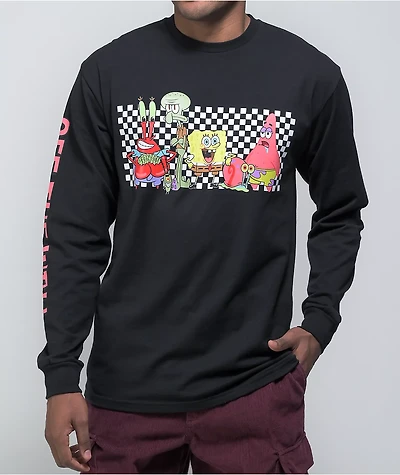 Vans x SpongeBob SquarePants Character Black Long Sleeve T-Shirt
