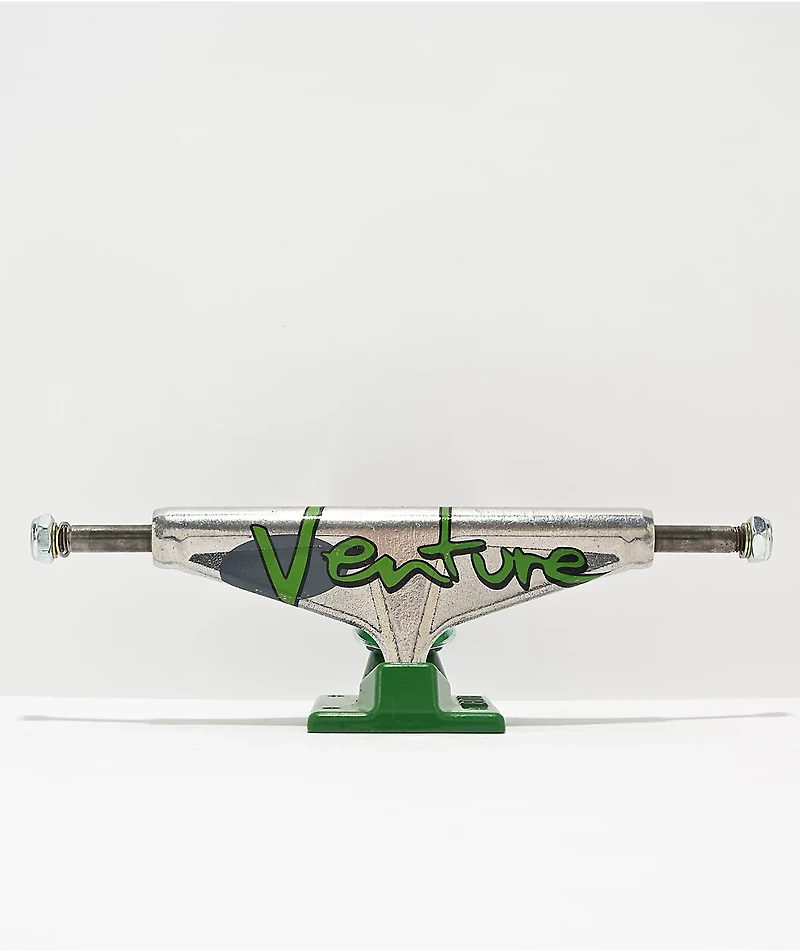 Venture Full Bleed Silver & Green 5.6" Skateboard Truck