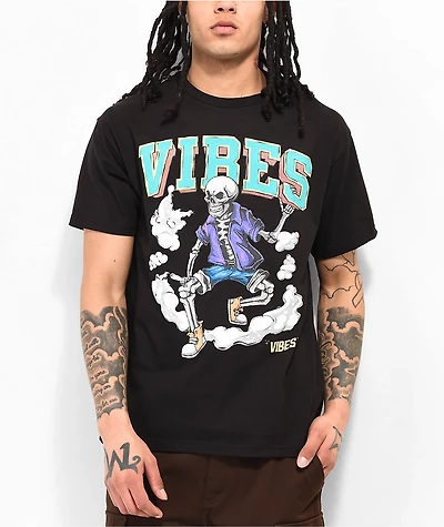Vibes Skull And Cones Black T-Shirt