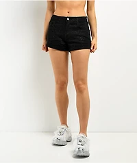 Vibrant Rhinestone Black Shorts