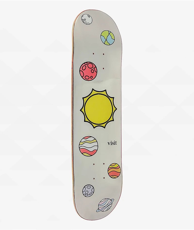 Visit Cosmic Silver Foil 8.0" Skateboard Deck