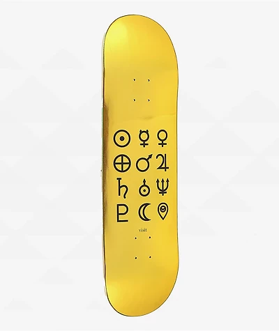 Visit Symbols Gold Foil 8.5" Skateboard Deck