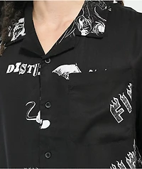 Vitriol Agony Black Short Sleeve Button Up Shirt